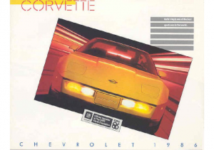 1986 Chevrolet Corvette Foldout