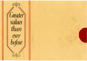 1927 Ford Greater Values Mailer
