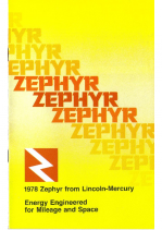 1978 Mercury Zephyr Booklet