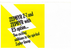 1978 Mercury Zephyr Z-7 and ES Options Pamphlet
