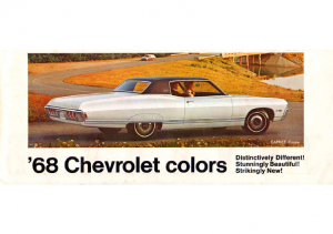 1968 Chevrolet Colors Foldout