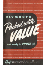 1951 Plymouth Value Booklet