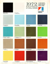 1972 AMC Exterior Colors Chart