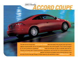 2003 Honda Accord Coupe Factsheet