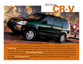 2003 Honda CR-V Factsheet