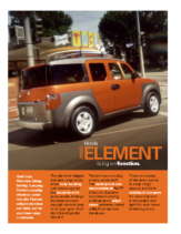 2003 Honda Element Factsheet