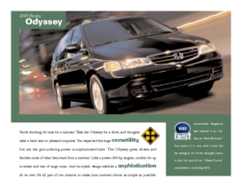 2004 Honda Odyssey Factsheet