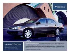 2006 Honda Accord Sedan Factsheet