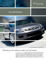 2007 Honda Accord Sedan Factsheet