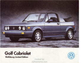1989 VW Golf Cabriolet Wolfsburg Edition CN