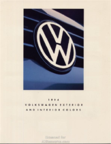 1994 VW Color & Upholestry Guide