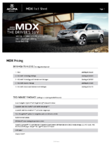 2010 Acura MDX Factsheet