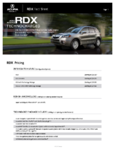 2010 Acura RDX Factsheet