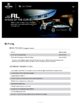 2010 Acura RL Factsheet