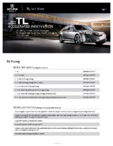2010 Acura TL Factsheet