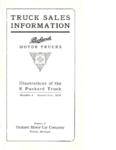 1919 Packard E Truck Booklet