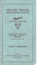 1920 Packard E Trucks Booklet