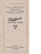 1921 Packard Twin Six Facts Booklet