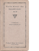 1925 Packard Eight Facts Book