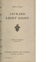 1932 Packard Light Eight Facts Book