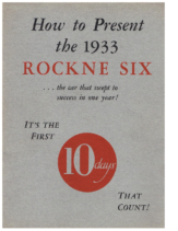 1933 Studebaker Rockne 6 Presentation Booklet