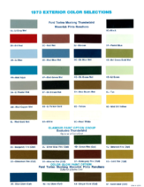 1973 Ford Color Chart