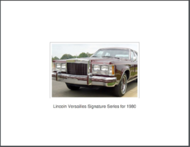 1980 Lincoln Versailles Signature Series