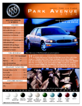 2002 Buick Park Avenue Spec Sheet