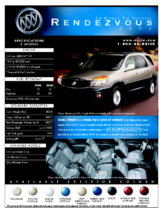 2002 Buick Rendezvous Spec Sheet