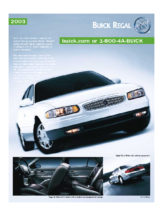 2003 Buick Regal Spec Sheet