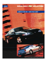 2003 Chevrolet Monte Carlo Spec Sheet