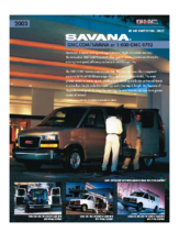 2003 GMC Savana Spec Sheet