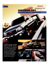 2003 GMC Sierra HD Spec Sheet