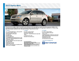 2013 Chevrolet Captiva Spec Sheet