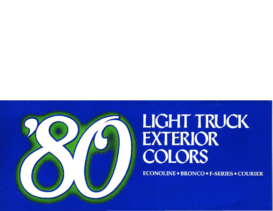 1980 Ford Light Truck Colors