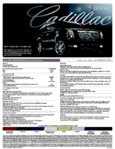 2009 Cadillac Escalade Spec Sheet