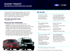 2020 Ford Transit Ordering Reference Guide