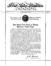 1914 Ford Sales Bulletin (Jan)