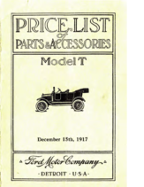 1917 Ford Parts List (Dec)