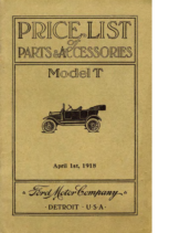 1918 Ford Parts List (Apr)