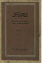 1919 Ford Model T Parts List (Nov)
