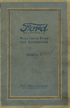 1920 Ford Parts List (Aug)