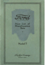 1920 Ford Parts List (Dec)