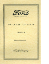 1922 Ford Parts List (Jun)