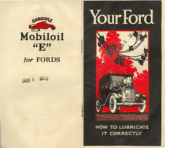 1923 Ford Lube Directions