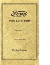 1923 Ford Parts List (Apr)
