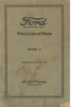 1923 Ford Parts List (Nov)