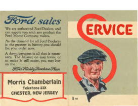 1923 Ford Sales & Service Flyer