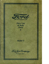 1924 Ford Body Parts List (Apr)