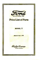 1924 Ford Parts List (Jul)